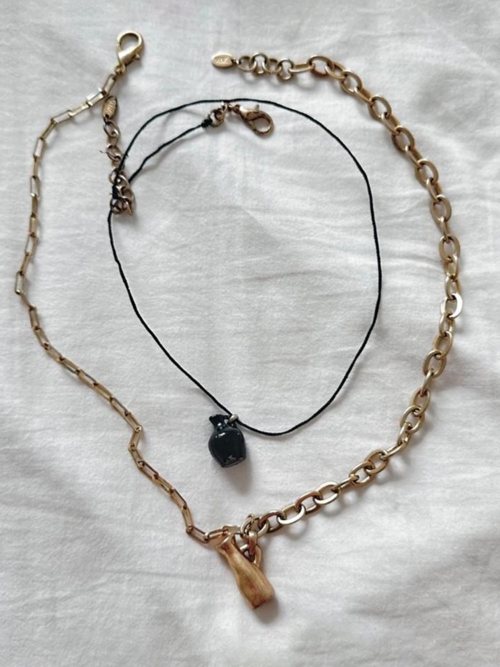 Eclectic gold 2-piece necklace vessel set